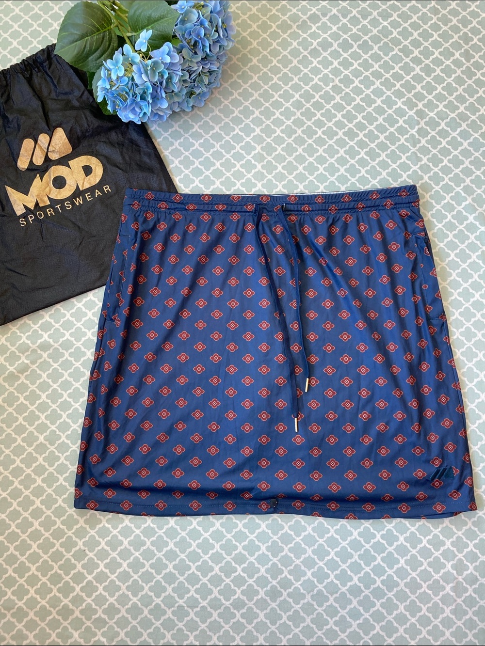 Mod Sportswear Hemingway Skort With Storage Bag XL Petite Navy Burgundy